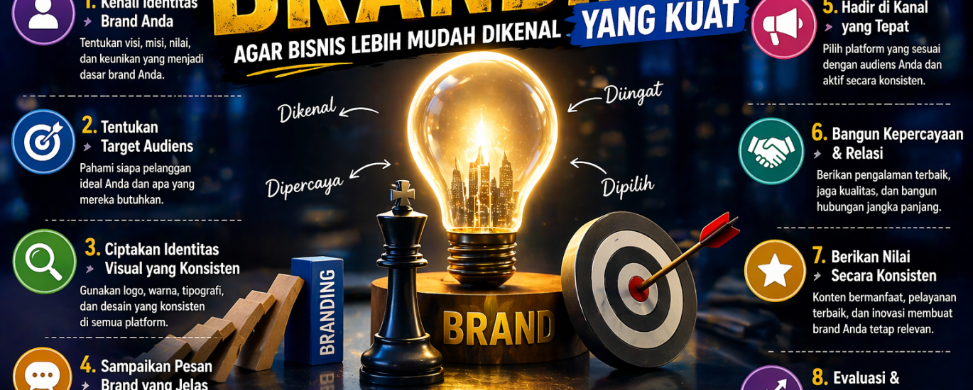 Strategi Membangun Branding yang Kuat agar Bisnis Lebih Mudah Dikenal