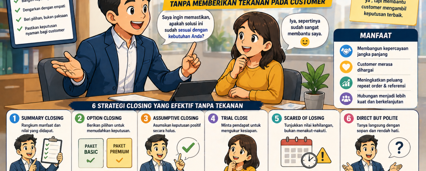 Strategi Closing yang Efektif Tanpa Memberikan Tekanan pada Customer
