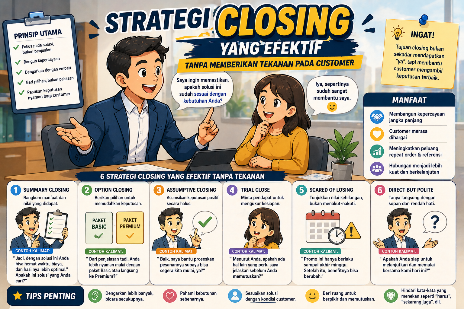 Strategi Closing yang Efektif Tanpa Memberikan Tekanan pada Customer