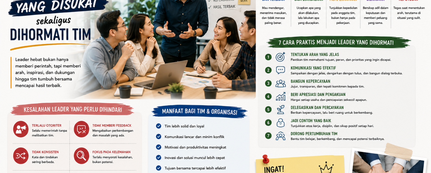 Cara Menjadi Leader yang Disukai Sekaligus Dihormati Tim